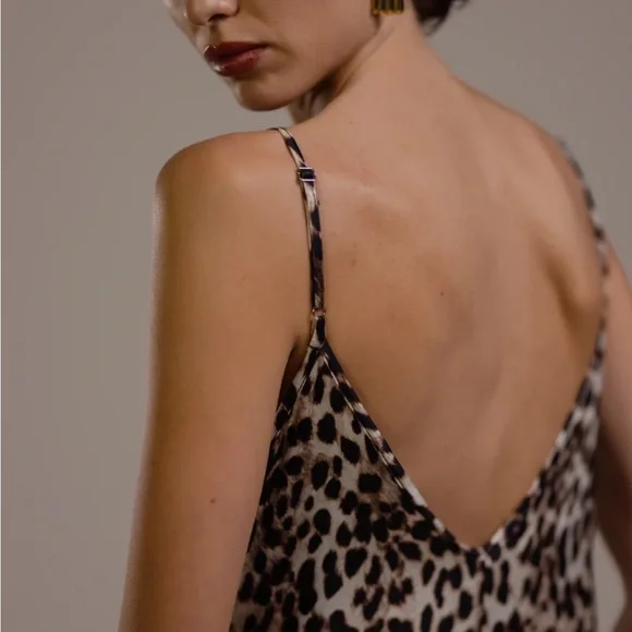 NWT Jaki NWT JAKI London Audrey Satin Jumpsuit | Leopard - Picture 2 of 7